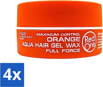 Produktbild von Red One – Haarwachs – Aqua Orange – Erfrischendes Styling – Für starken Halt & glänzendes Finish – 150 ml - Vorteilspack - 4 Stücke