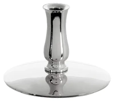 Produktbild von 1x Kerzenhalter Messing vernickelt Kerzenständer Dünne Altarkerzen Ritualkerzen Bienenwachskerzen bis Ø6,7mm Leuchter Hochzeit 6733