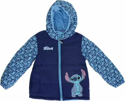 Produktbild von Lilo & Stitch Robuste Kinder Winterjacke aus Polyester Perfekt für kalte Tage in Blau 4 Jahre