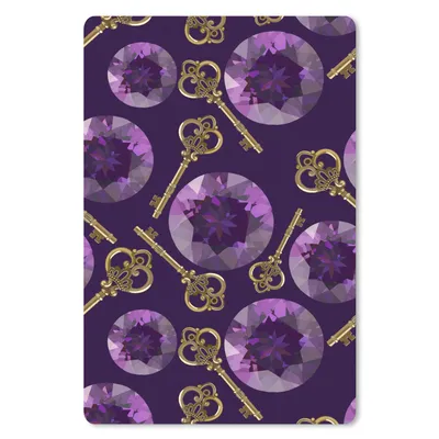Produktbild von MuchoWow® Mauspad Mousepad Edelstein - Muster - Gold - Schlüssel 18x27 cm - Mousepads - Maus Mat - Pad - Mausunterlage