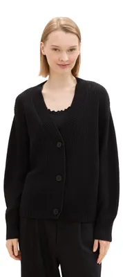 Produktbild von Tom Tailor V Neck Strickjacke Schwarz XS Frau Schwarz XS