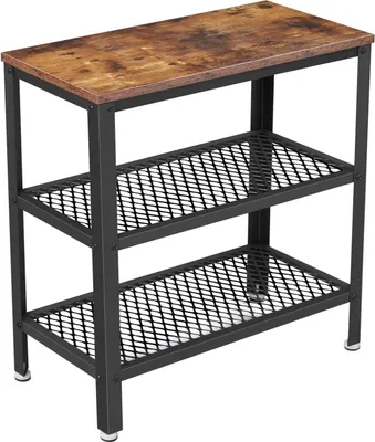 Produktbild von VASAGLE Konsolentisch, Beistelltisch, Dekotisch mit 2 Gitterböden, Couchtisch, Flur, Wohnzimmer, Schlafzimmer, Büro, stabil, platzsparend