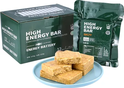 Produktbild von High Energieriegel, Kompressionskeks mit 12 Beutel, Notfall Nahrungsmittel, Militär Kekse, Salziger Geschmack
