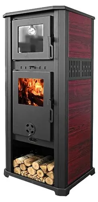 Zdjęcie produktu dla Piec kominkowy Blist Roma S ceramic z piekarnikiem o mocy 8,3 kW – czerwony