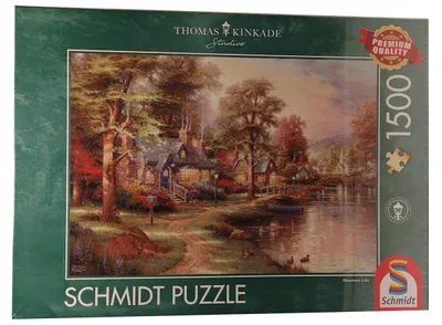 Produktbild von 1500 Teile Schmidt Spiele Puzzle Thomas Kinkade Am See 57452
