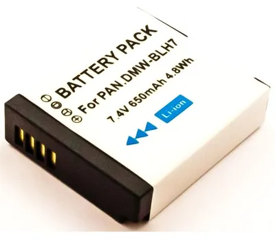 Produktbild von Akku für Panasonic LUMIX DMC-GM1K Li-Ion 7,2 Volt 600 mAh schwarz.