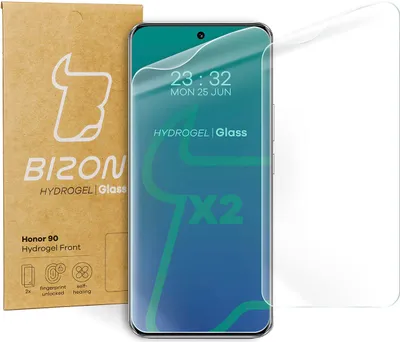Produktbild von Bizon Glass Hydrogel Frontdisplayschutz für Honor 90, 2 Stück