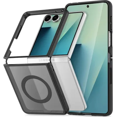 Produktbild von Handyhülle für Galaxy Z Flip8, Tech-Protect MagMat MagSafe, Rauchfarben-Schwarz