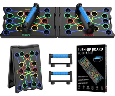 Produktbild von Push-up-Board Liegestützbrett Trainingsbrett - 24-in-1 - Faltbar - Bis 300 kg - Heimtraining