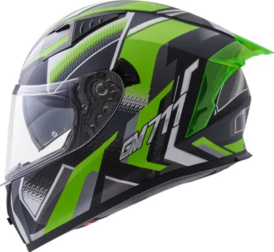 Produktbild von Germot GM 711 Integralhelm matt-schwarz-gruen :  L (59/60)