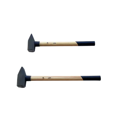 Produktbild von Profi 2 tlg Set Schlosserhammer Hickorystiel 3/4 kg Hammer Vorlschlaghammer