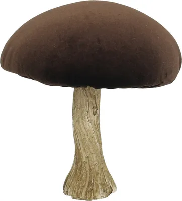 Zdjęcie produktu dla Dekoracja Velvet Mushroom 17 cm brown