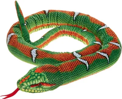 Produktbild von Beppe Zoo Plüschschlange, grün-orange, 180 cm
