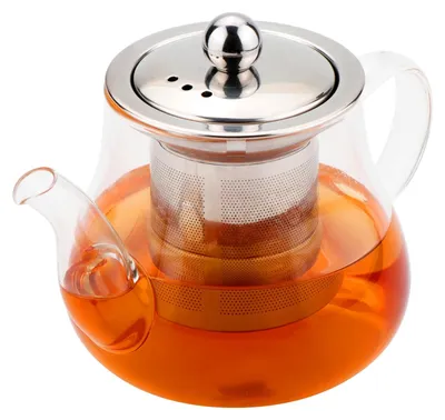 Teekanne 800 ml Borosilikatglas mit Infuser & Sieb