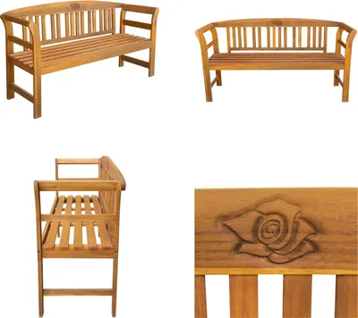 Image de vidaXL Banc de jardin 157 cm Bois massif Acacia - Banc de jardin - Bancs de jardin - Bancs