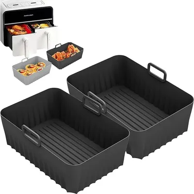 Produktbild von 2 Stück Silikonformen für Heißluftfritteusen 14x22cm für Ninja AF400
