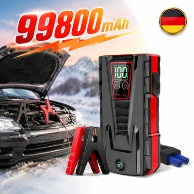 Produktbild von Starthilfe 99800mAh 12V Jump Starter 800A Powerbank Auto Booster für 3,0L Bank