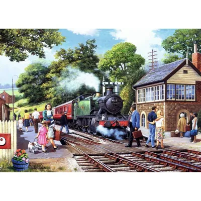 Produktbild von RAVENSBURGER Puzzle Zughalt auf dem Lande 1000 Teile