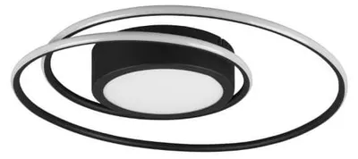 Image de Plafonnier LED YAVA 56 W, de 2 700 à 6 000 K, 6 800 lm, métal noir et blanc, dimensions : 7 x 60 x 60 cm, IP20, Trio