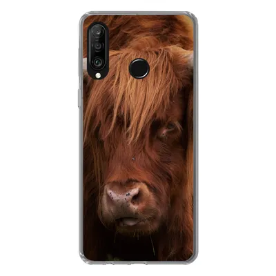 Produktbild von MuchoWow® Handyhülle Schutzhülle Hülle für Huawei P30 Lite Schottischer Highlander - Orange - Tiere Silikon Softcase Handy Hülle - Handyhülle