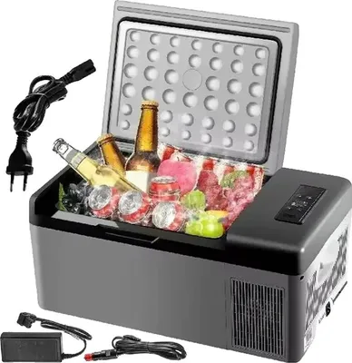 Zdjęcie produktu dla Mini lodówka, pojemność 15 l, zakres chłodzenia od -20 ℃ do 10 ℃, 12/24 V DC, moc 45 W, tworzywo ABS