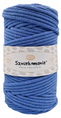 Obrázek produktu pro Sznurkomania Bavlněná šňůra 5 mm 100 m modrá makramé