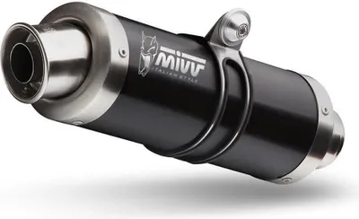 Produktbild von MIVV GP Schwarz Slip-on Dual Auspuff genehmigt für HONDA FMX 650