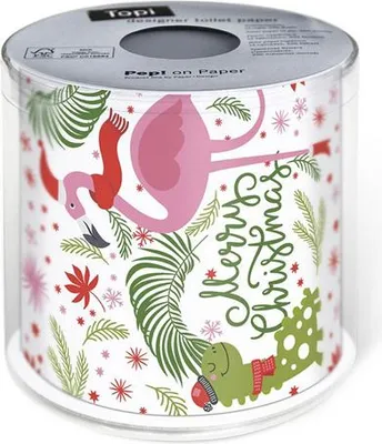 Produktbild von Toilettenpapier Merry Christmas mit Dinosauriern