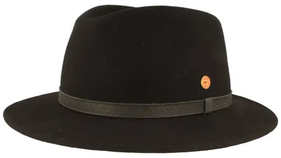 Produktbild von Mayser rollbarer Outdoor-Filzhut aus Wolle Plus mit Lederband, schwarz, Gr. 56