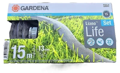 Produktbild von Textilschlauch Gartenschlauch Wasserschlauch - 1/2 Zoll - 15 m - Knickfrei - Witterungsbeständig