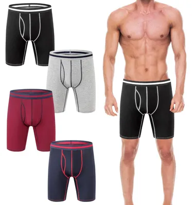 Produktbild von Set mit 4 bequemen Baumwollboxershorts für Herren