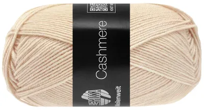 Produktbild von Lana Grossa MEILENWEIT 50 CASHMERE weiche 4-fach Sockenwolle mit Kaschmir-Anteil 210 m Farbe 056 - Vanille