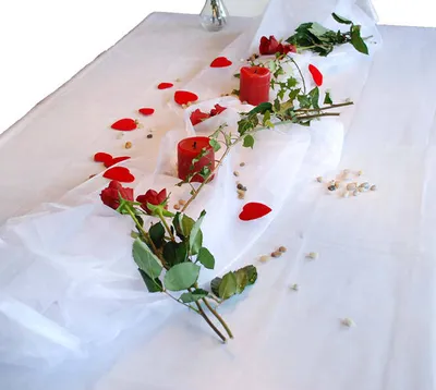 Produktbild von Organza Tischdecke 1,50 x 3,00 m weiß Dekostoff