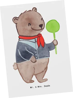 Produktbild von Mr. & Mrs. Panda Postkarte Schaffnerin Herz - Weiß - Geschenk, Grußkarte, Postkarten, bildkarte, Ansichtskarten, Ansichtskarte