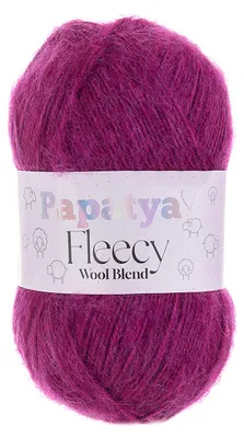 100g Papatya Fleecy Kuschelgarn 20% Wolle veredelt Oeko-Tex Häkelgarn Strickgarn violett