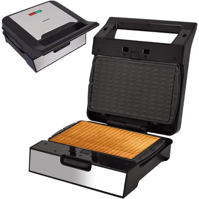 Produktbild von Syntrox Germany Waffeleisen Big mit Wechselplatten Antihaftbeschichtet schwarz