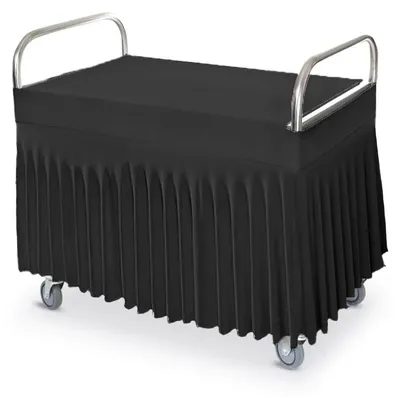 Produktbild von Tischdecke, Tischbezug für kellnerwagen 85cm mit skirting und volant SCHWARZ
