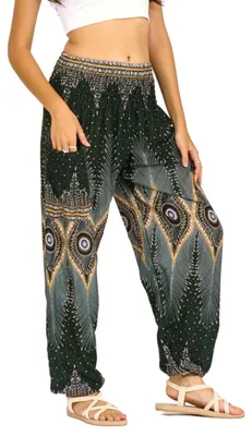 Produktbild von Lofbaz Damen Haremshose Yogahose Pumphose Hippie Hose Boho Kleidung Festival Out
