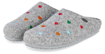 Immagine prodotto di Pantofole da casa per donna, modello supersoffice, colore grigio, in feltro, taglia: 36