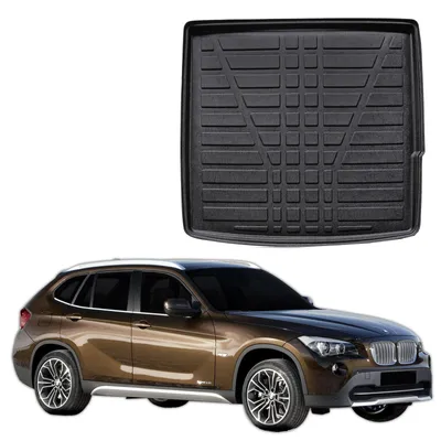 Produktbild von SCOUTT | Kofferraumwanne Laderaumwanne Kompatibel mit BMW X1 E84 2009-2015, mit Hoher Rand, Kofferraum-Schutzmatte, Geriffelt, Aufrollbar, Schwarz