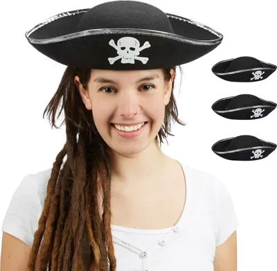 Produktbild von relaxdays Piratenhut im 4er Set