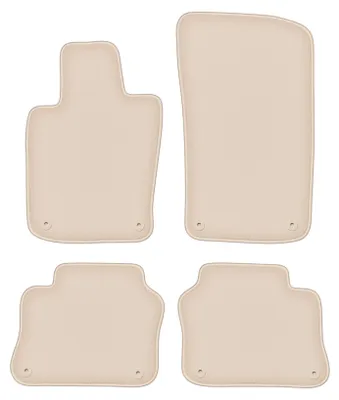 Produktbild von DURBAN Beige Velours-Fußmatten-Set für Porsche Panamera Fastback (2009-2016)