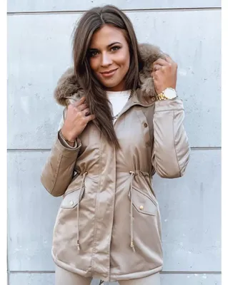 Zdjęcie produktu dla Damska zimowa kurtka parka GODDESS beżowa L