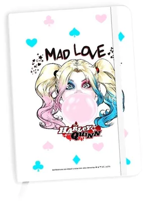 Imagen del producto de Cuaderno cuadrado de Harley Quinn, modelo 001, tamaño A5, 96 páginas