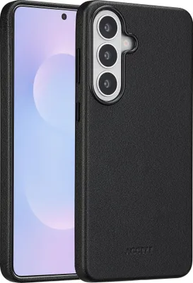 Produktbild von Accezz MagSafe Leder-Rückabdeckung für das Samsung Galaxy S26 Plus – Onyx Black