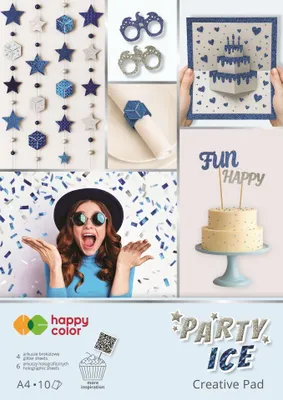 Produktbild von Kreativblock A4 10k 75-150g Party Ice Happy Color