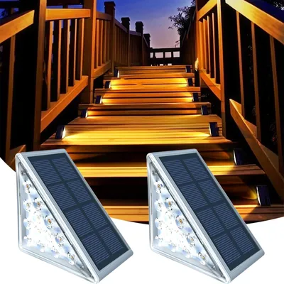 Produktbild von Set aus 2 Solar Treppenlichtern, IP67 Wasserdicht für den Außenbereich