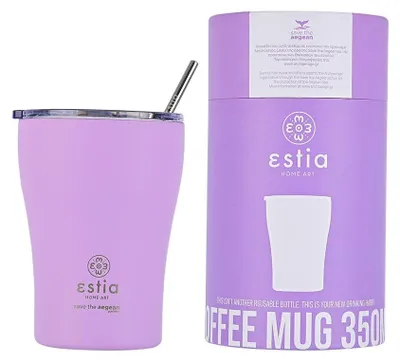 Obrázok produktu pre ESTIA | vákuový hrnček - 350 ml - Fialový termohrnček - tesné viečko