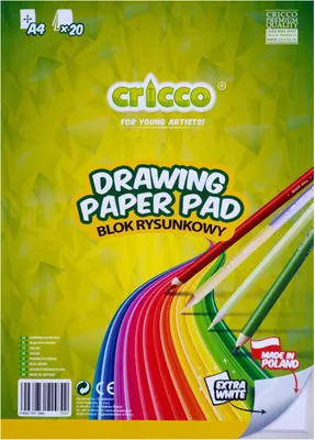 Produktbild von CRICCO Zeichenblock, weiß, A4, 20 Blatt