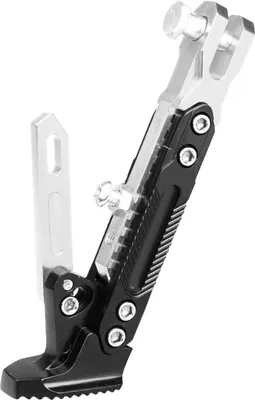 Immagine prodotto di Cavalletto per moto, regolabile, antiscivolo, poggiapiedi laterale per scooter, bicicletta elettrica, argento
